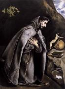 GRECO, El St Francis Meditating Germany oil painting artist